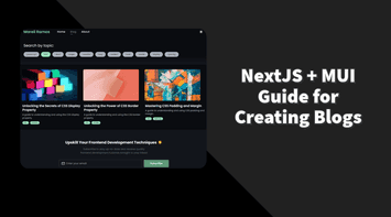 Next.js MUI Blog Starter — a nextjs template for blogs
